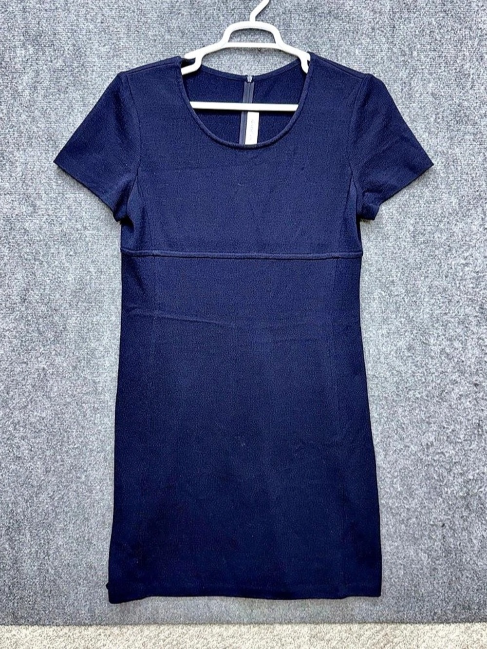 St. John Collection Sheath round neck dress wool blend blue womens size 14